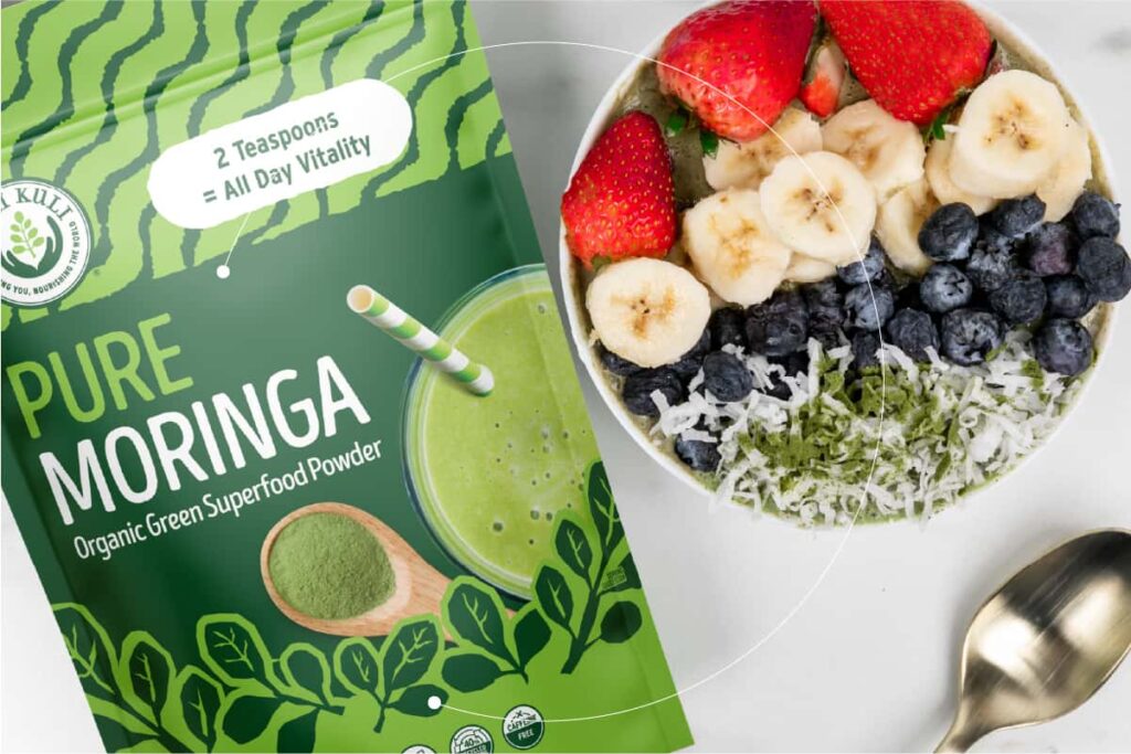 Pure Moringa is a super green food by Kuli Kuli. This company has used CPG funding options and stages to achieve business growth.